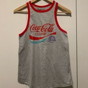 Coca-Cola brand tank top “catch a wave” racerback